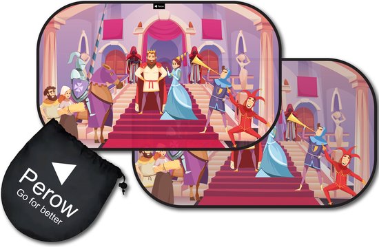 Perow Zonnescherm Auto - Prinsessen - 2 stuks