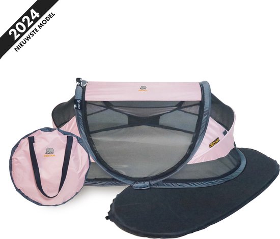 Deryan Baby Luxe Campingbed/ Reisbed – Inclusief zelfopblaasbare matras - Rose
