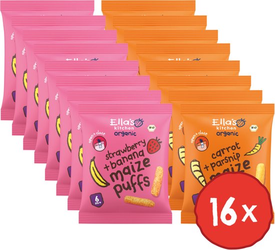 Ella's kitchen Maize Puffs - 16 stuks