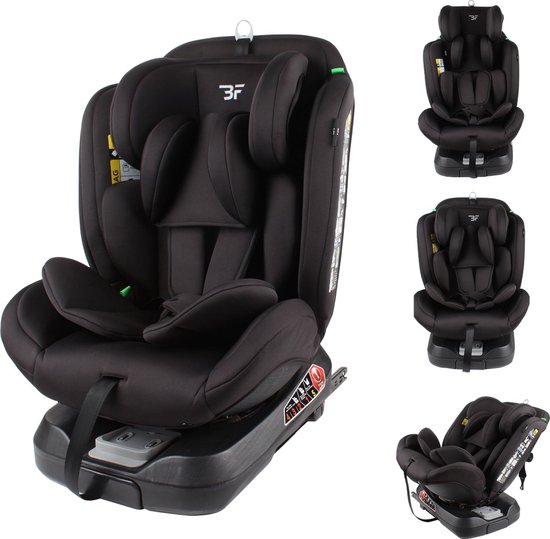 Bebies First Autostoel - Met Isofix - 360° Draaibaar - 0-36 kg - Vanaf 40 tot 150 cm - Zwart
