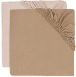 Jollein Hoeslaken Wieg - 2 Stuks - Wild Rose/ Biscuit