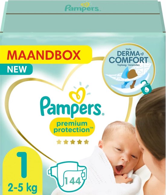 Pampers - Premium Protection - Maat 1 - 144 stuks