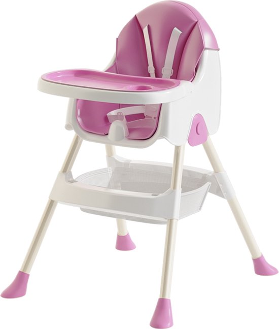 K Ikido Baby Inklapbare Eetstoel - 3 in 1 - Roze