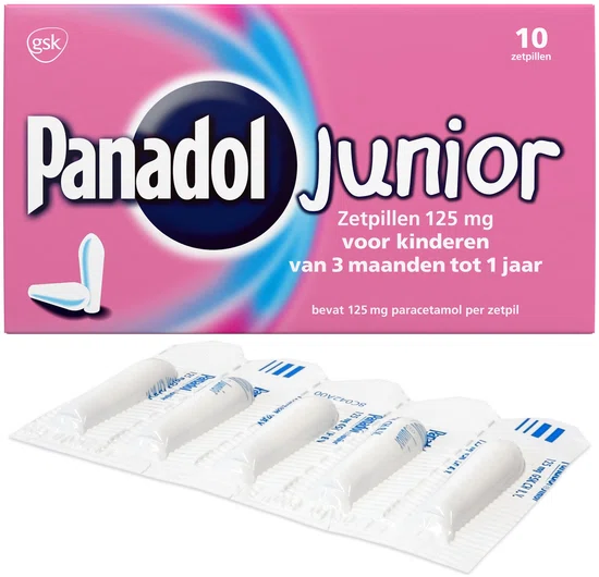 Panadol Junior Paracetamol zetpillen - 125 mg - 10 stuks