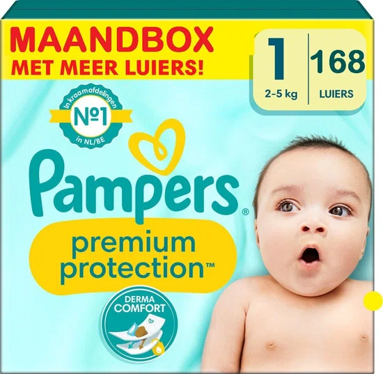 Pampers - Premium Protection - Maat 1 - 168 stuks