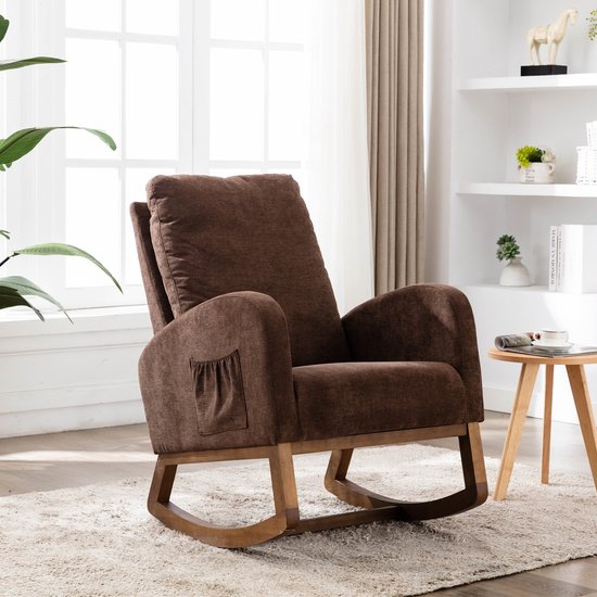 Sweiko Zachte Schommelstoel - Bruin