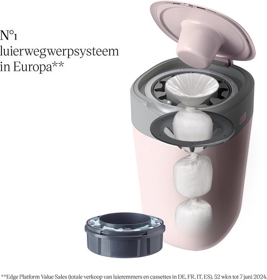 Tommee Tippee Twist & Click Luieremmer - Roze - Inclusief 1 navulling
