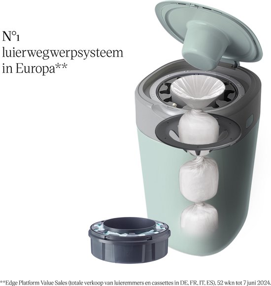 Tommee Tippee Twist & Click Luieremmer - Groen - Inclusief 1 navulling