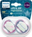 Philips Avent Ultra Air Nighttime Glow in the Dark Fopspeen - 2 stuks - 6-18 maanden